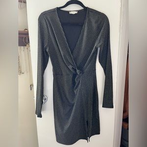 Altar’d State glitter pinstripe dress